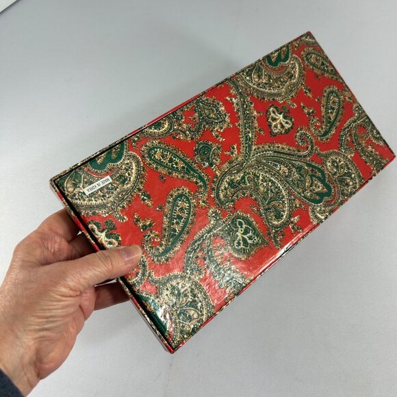 Vintage Bethel House Cocktail Forks Spoons Set Gold Porcelain Handles Tulips - Picture 12 of 14